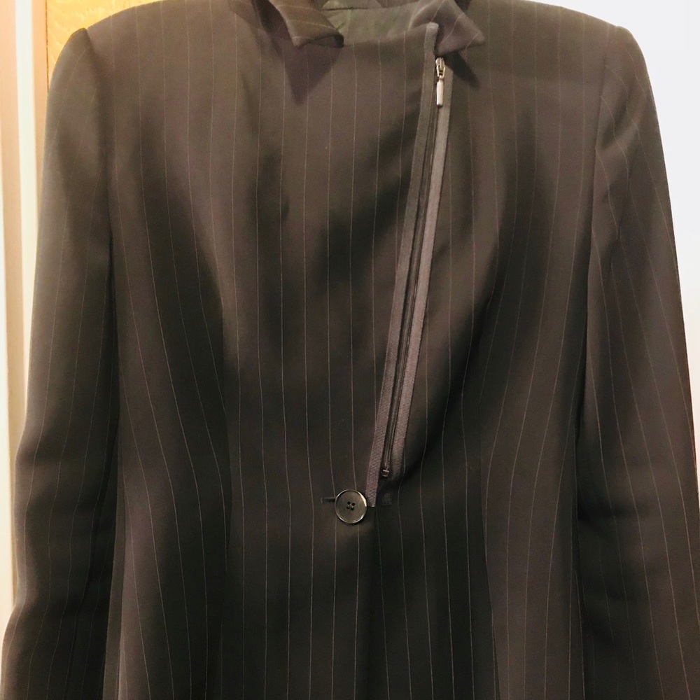 Emporio Armani Black pinstriped suit